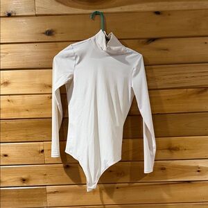 SPANX Women’s Off-White Long Sleeve Bodysuit